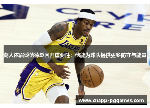 湖人浓眉谈范德彪回归重要性：他能为球队提供更多防守与能量