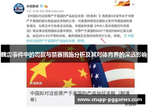 魏震事件中的罚款与禁赛措施分析及其对体育界的深远影响